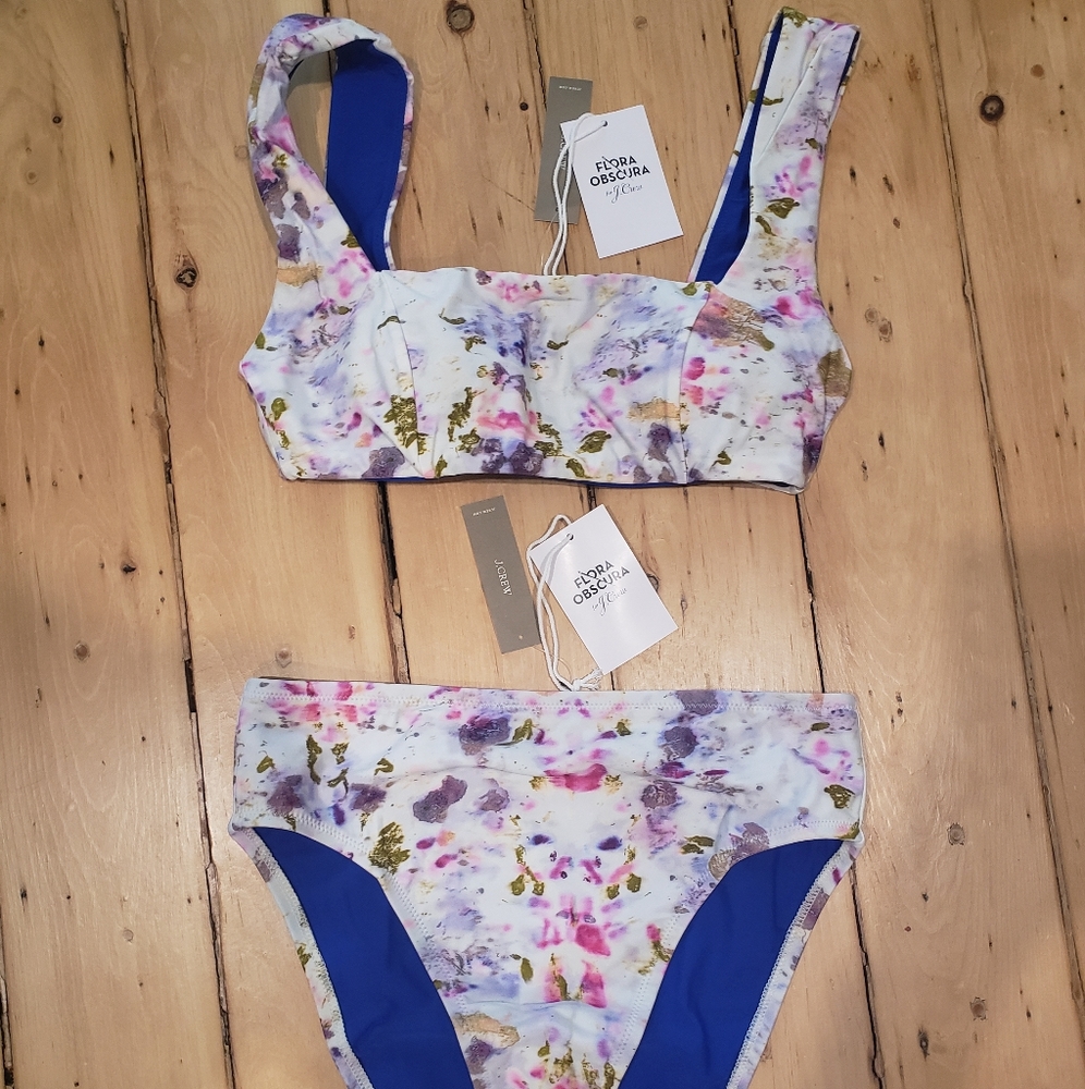 J.crew Flora Obscura bikini set